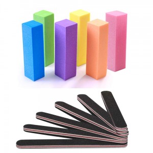 Nail Files and Buffer, Meidong Professional Manicure Tools Kit Rectangular Art Care Buffer Block Tools 100/180 Grit 12Pcs/Pa